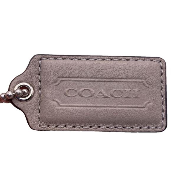 2" COACH Gray Fob Bag Charm Hang tag Hangtag - Picture 1 of 2